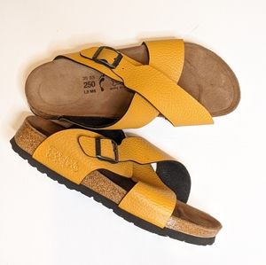 Birkenstock- Birki's Yellow 'Santosa' Vegan Sandal